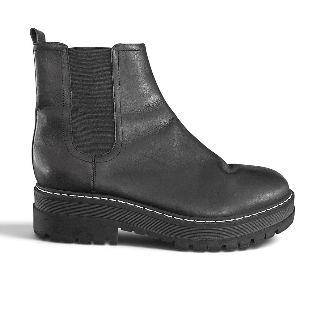 Marc Fisher LTD Leather Lug Sole Chelsea Boots